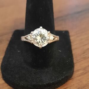 Sterling QVC DQ CZ 3ct Diamonique Solitaire Ring
